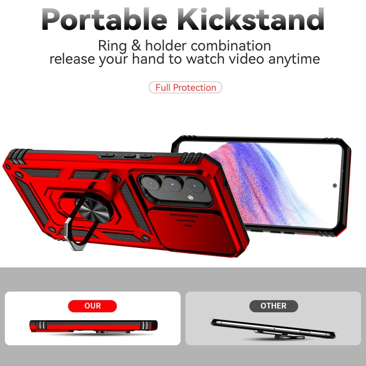 For Samsung Galaxy A54 5G Sliding Camshield Holder Phone Case(Red) - free shipping - PMC TechLife - Order now!