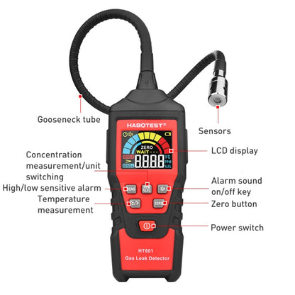 HABOTEST HT601B Combustible Gas Detector Thousand Battery Model with Numerical Display - Gas Monitor by HABOTEST | Online Shopping South Africa | PMC Jewellery | Buy Now Pay Later Mobicred