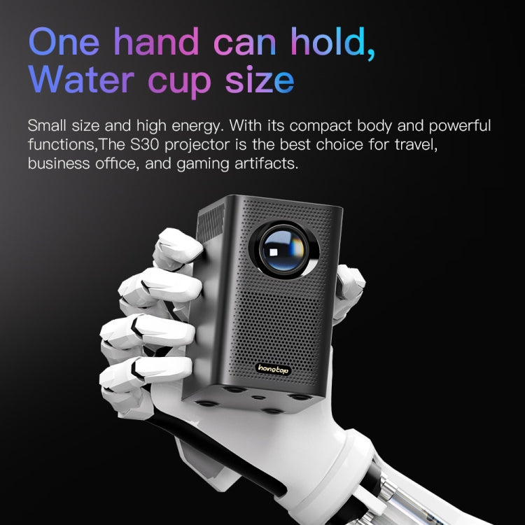 S30 Android System HD Portable WiFi Mobile Projector, Plug Type:EU Plug(Black) - free shipping - PMC TechLife - Order now!