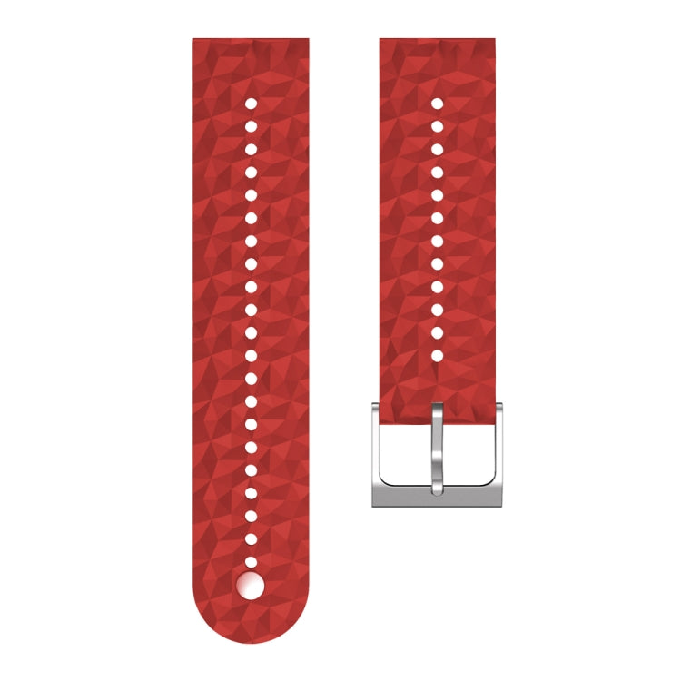 For Suunto 9 Rhombus Texture Silicone Watch Band(Dark Red) - free shipping - PMC TechLife - Order now!