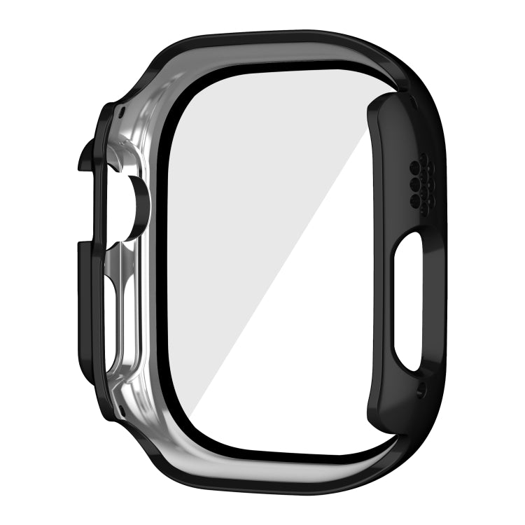 For Apple Watch Ultra 2 / Ultra 49mm Plating Gloss PC Tempered Glass Integral Watch Case(Black) - free shipping - PMC TechLife - Order now!