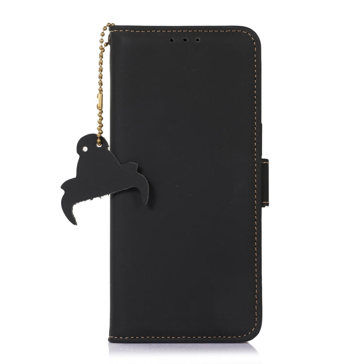 For Xiaomi 13 Pro Genuine Leather Magnetic RFID Leather Phone Case(Black) - 13 Pro Cases by PMC TechLife | Online Shopping South Africa | PMC TechLife