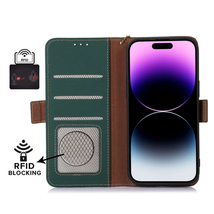 For Xiaomi 13 Pro Genuine Leather Magnetic RFID Leather Phone Case(Green) - 13 Pro Cases by PMC Jewellery | Online Shopping South Africa | PMC Jewellery