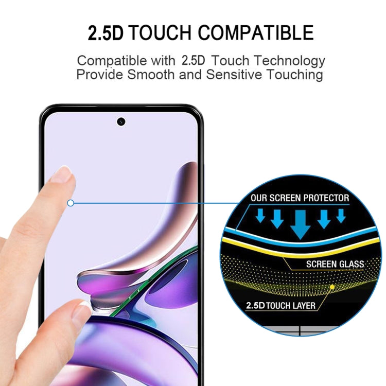 For Motorola Moto G13 Full Glue Full Cover Screen Protector Tempered Glass Film - free shipping - PMC TechLife - Order now!