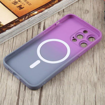 For iPhone 14 Pro Max Liquid TPU Silicone Gradient MagSafe Phone Case(Purple) - iPhone 14 Pro Max Cases by PMC Jewellery | Online Shopping South Africa | PMC Jewellery