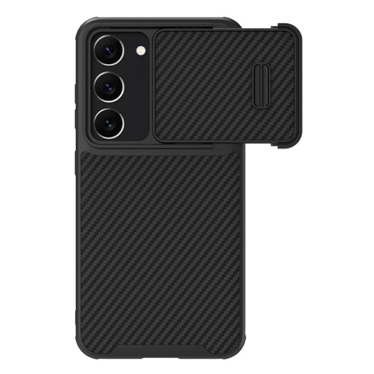 For Samsung Galaxy S23 5G NILLKIN Synthetic Fiber Camshield Phone Case(Black) - Galaxy S23 5G Cases by NILLKIN | Online Shopping South Africa | PMC Jewellery | Buy Now Pay Later Mobicred