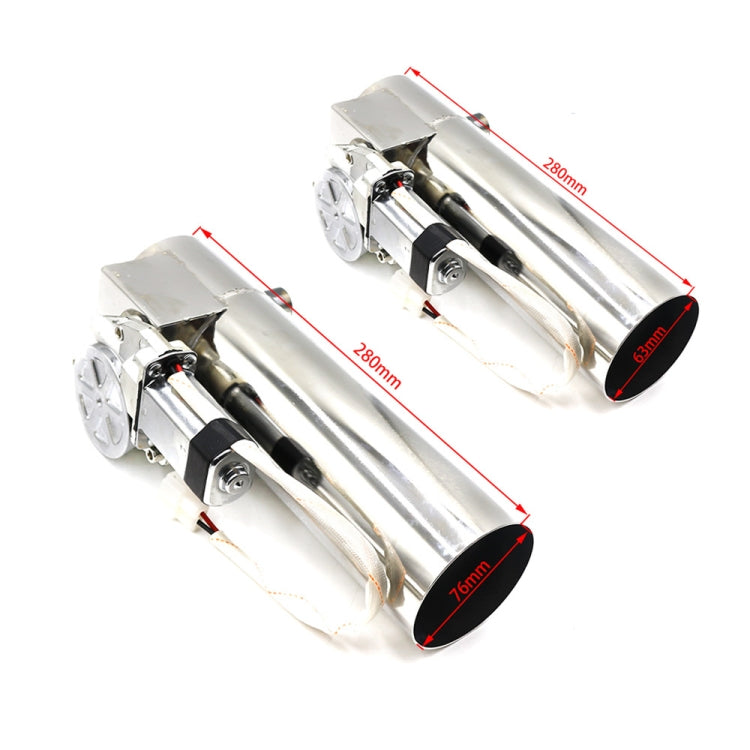 2.5 inch Car Stainless Steel Straight Pipe Remote Control Electric Exhaust Valve - Exhaust Pipes by PMC TechLife | Online Shopping South Africa | PMC TechLife | Buy Now Pay Later Mobicred