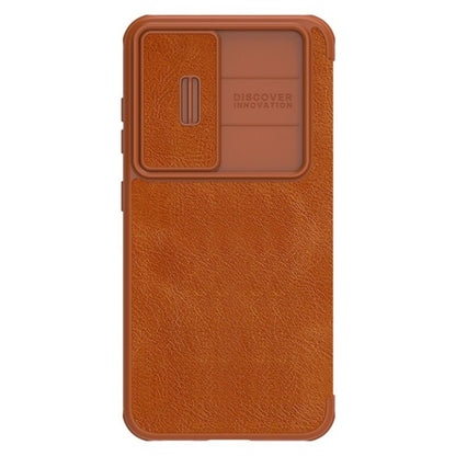 For Samsung Galaxy S23+ 5G NILLKIN QIN Series Pro Sliding Camera Cover Design Leather Phone Case(Brown) - Galaxy S23+ 5G Cases by NILLKIN | Online Shopping South Africa | PMC Jewellery