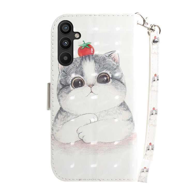 For Samsung Galaxy A54 5G 3D Colored Pattern Flip Leather Phone Case(Cute Cat) - free shipping - PMC TechLife - Order now!