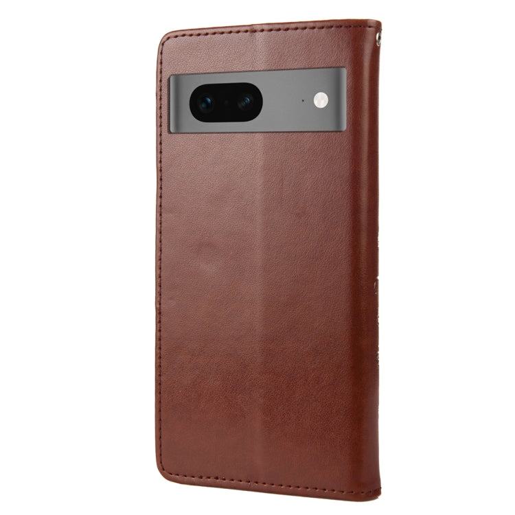 For Google Pixel 7a Butterfly Flower Pattern Flip Leather Phone Case(Brown) - free shipping - PMC TechLife - Order now!