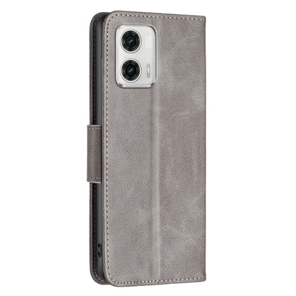 For Motorola Moto G73 5G Lambskin Texture Leather Phone Case(Grey) - Motorola Cases by PMC Jewellery | Online Shopping South Africa | PMC Jewellery