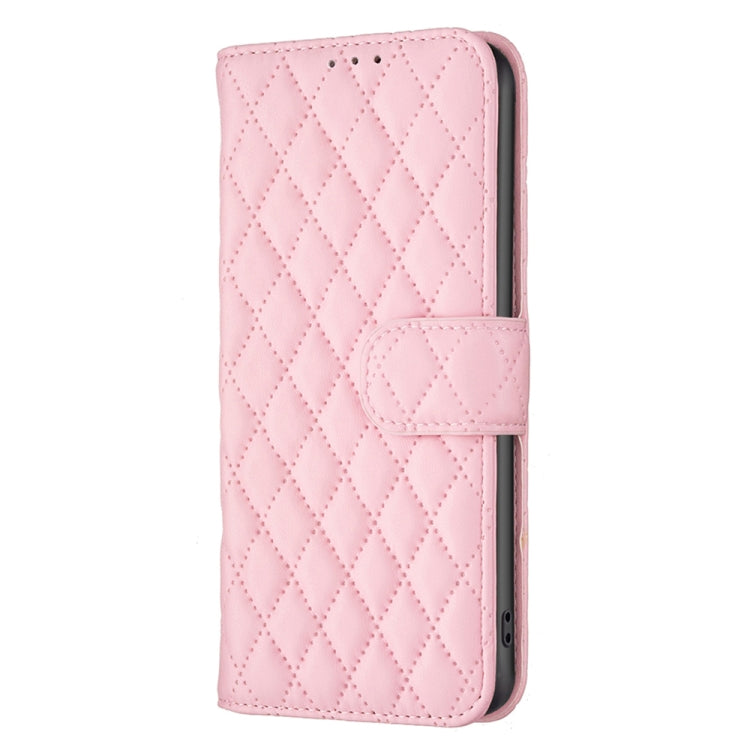 For Motorola Moto G73 5G Diamond Lattice Wallet Leather Flip Phone Case(Pink) - Motorola Cases by PMC Jewellery | Online Shopping South Africa | PMC Jewellery