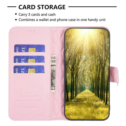 For Motorola Moto G73 5G Diamond Lattice Wallet Leather Flip Phone Case(Pink) - Motorola Cases by PMC Jewellery | Online Shopping South Africa | PMC Jewellery