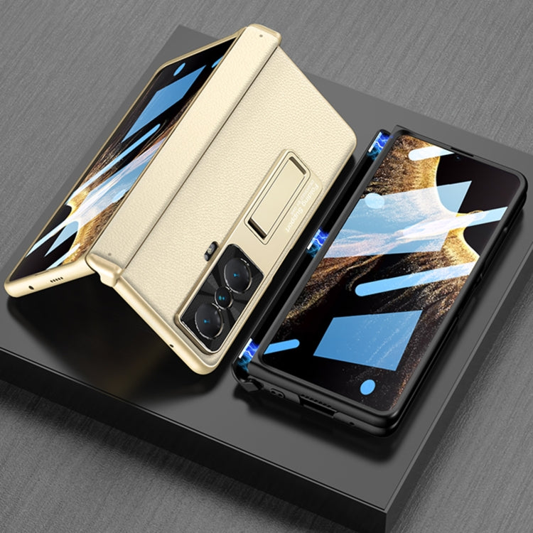 For Honor Magic VS GKK Magnetic Hinge Flip Leather Phone Case with Holder(Orange) - Honor Cases by GKK | Online Shopping South Africa | PMC TechLife | Buy Now Pay Later Mobicred