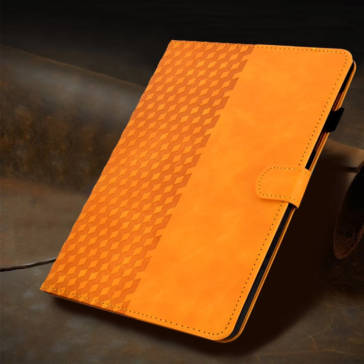 For Samsung Galaxy Tab A7 T500 / T505 2020 Rhombus Embossed Leather Smart Tablet Case(Khaki) - free shipping - PMC TechLife - Order now!