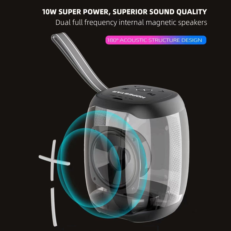 HOPESTAR P50 mini TWS Outdoor RGB Light IPX6Waterproof Bluetooth Speaker(Black) - Waterproof Speaker by HOPESTAR | Online Shopping South Africa | PMC Jewellery