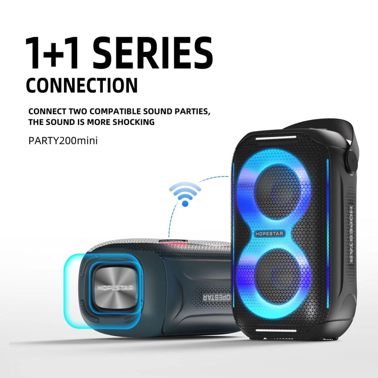 HOPESTAR Party200 mini Portable Tone Pulse RGB Light Bluetooth Speaker(Blue) - Waterproof Speaker by HOPESTAR | Online Shopping South Africa | PMC Jewellery | Buy Now Pay Later Mobicred