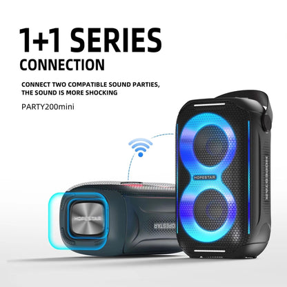 HOPESTAR Party200 mini Portable Tone Pulse RGB Light Bluetooth Speaker(Blue) - Waterproof Speaker by HOPESTAR | Online Shopping South Africa | PMC Jewellery | Buy Now Pay Later Mobicred