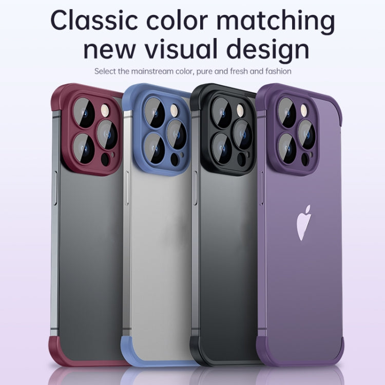 For iPhone 14 Pro Four Corners + Camera TPU Phone Protective Frame(Blue) - iPhone 14 Pro Cases by PMC TechLife | Online Shopping South Africa | PMC TechLife
