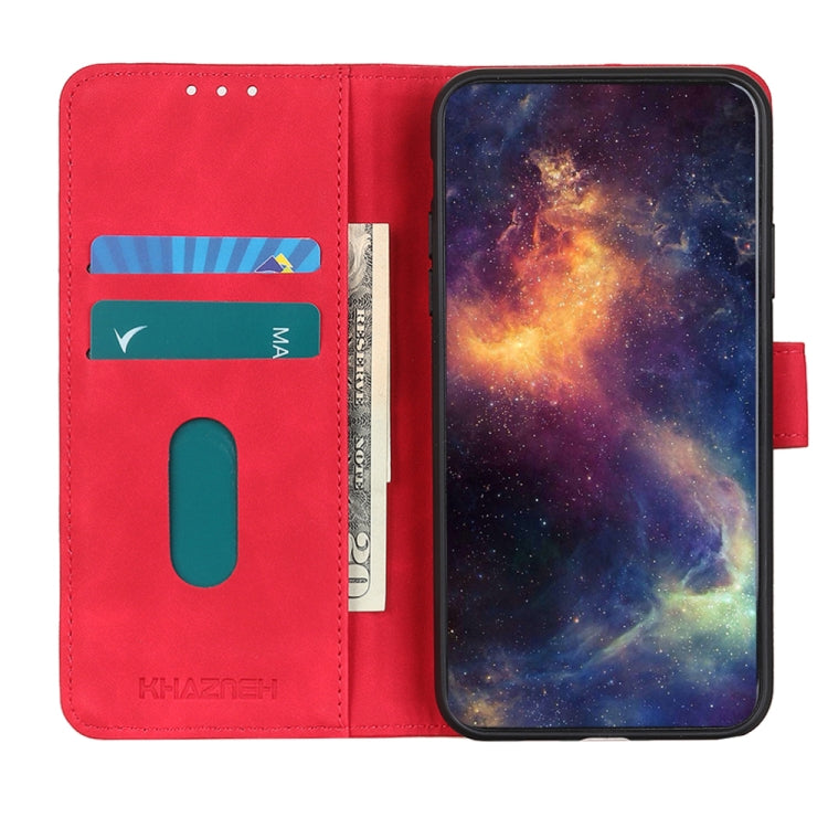 For Xiaomi Redmi 11A / 12C KHAZNEH Retro Texture Flip Leather Phone Case(Red) - free shipping - PMC TechLife - Order now!