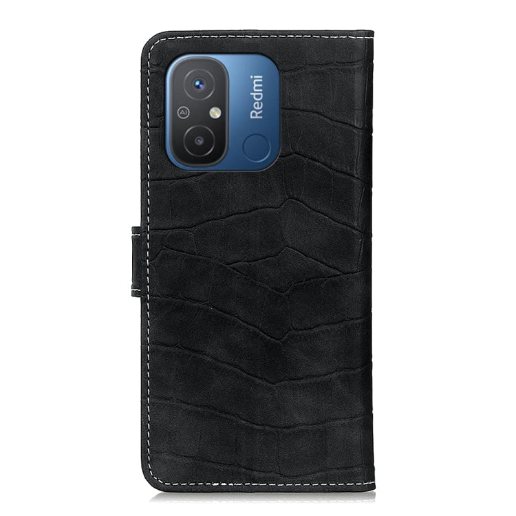 For Xiaomi Redmi 11A / 12C Crocodile Texture Flip Leather Phone Case(Black) - free shipping - PMC TechLife - Order now!