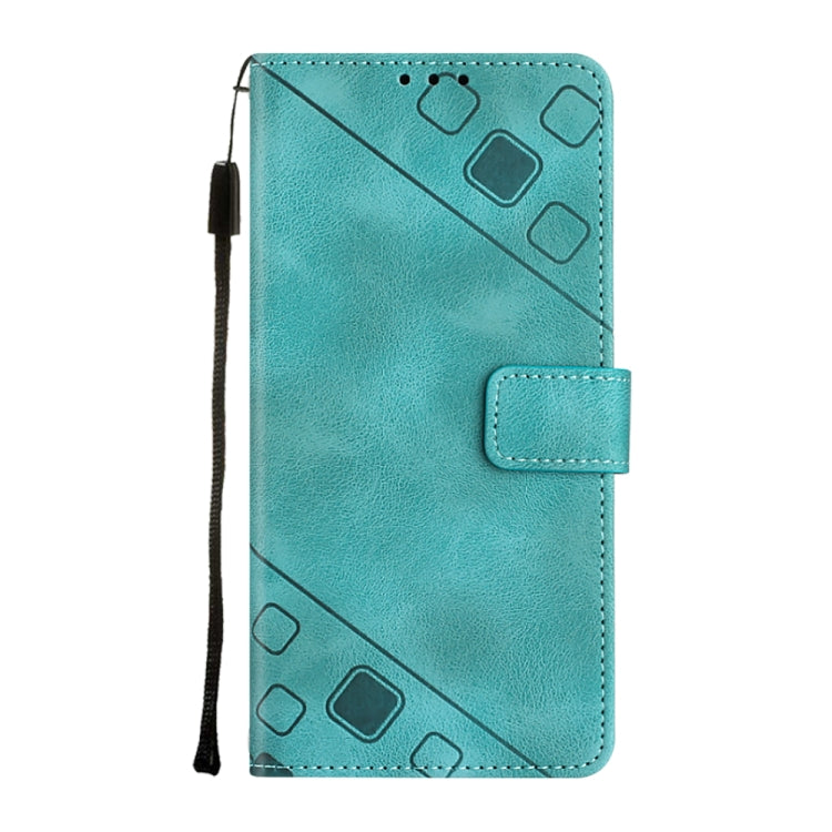 For Motorola Moto G53 5G Skin-feel Embossed Leather Phone Case(Green) - Motorola Cases by PMC Jewellery | Online Shopping South Africa | PMC Jewellery