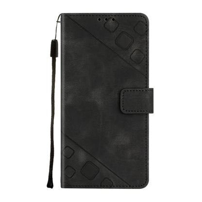 For Infinix Smart 6 Plus X6823 Skin-feel Embossed Leather Phone Case(Black) - Infinix Cases by PMC Jewellery | Online Shopping South Africa | PMC Jewellery