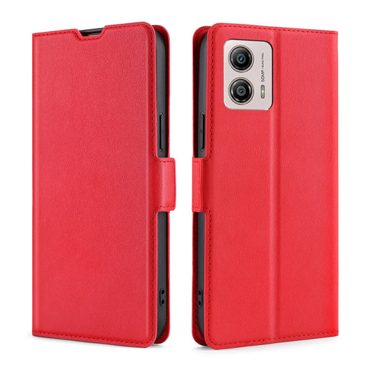 For Motorola Moto G53 5G/G13 4G/G23 4G Ultra-thin Voltage Side Buckle Horizontal Flip Leather Phone Case(Red) - Motorola Cases by PMC Jewellery | Online Shopping South Africa | PMC Jewellery