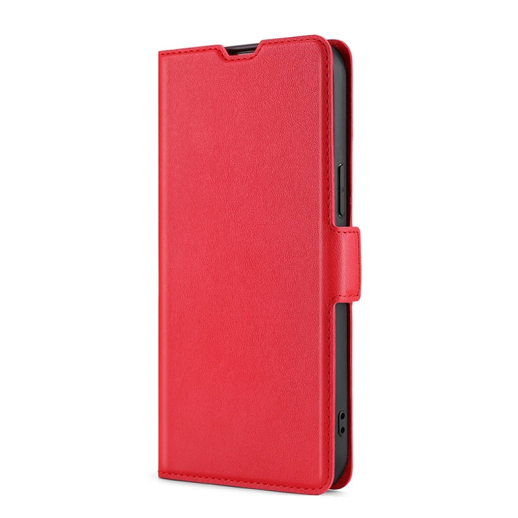 For Motorola Moto G53 5G/G13 4G/G23 4G Ultra-thin Voltage Side Buckle Horizontal Flip Leather Phone Case(Red) - Motorola Cases by PMC Jewellery | Online Shopping South Africa | PMC Jewellery