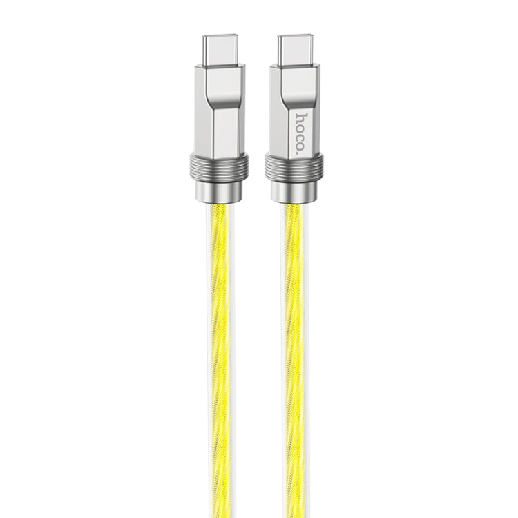 hoco U113 100W USB-C/Type-C to USB-C/Type-C Silicone Data Cable, Length: 1m(Gold) - USB-C & Type-C Cable by hoco | Online Shopping South Africa | PMC Jewellery