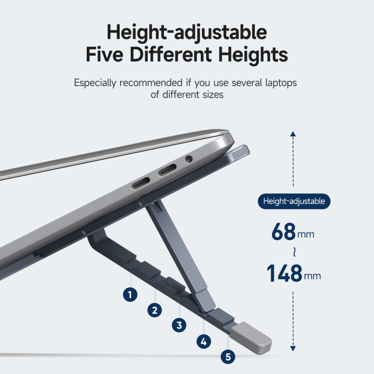 DUX DUCIS Foldable X-shaped Aluminum Laptop Stand(Lead Color) - MacBook Holder by DUX DUCIS | Online Shopping South Africa | PMC TechLife | Buy Now Pay Later Mobicred