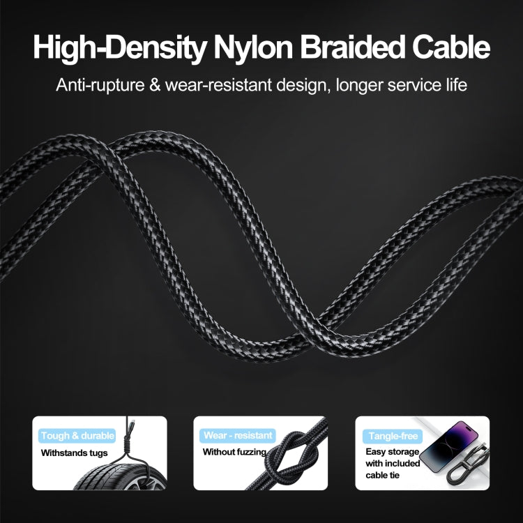 JOYROOM S-UC027A10 Extraordinary Series 3A USB-A to USB-C / Type-C Fast Charging Data Cable, Cable Length:1.2m(Black) - USB-C & Type-C Cable by JOYROOM | Online Shopping South Africa | PMC Jewellery | Buy Now Pay Later Mobicred