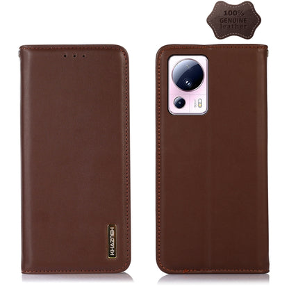 For Xiaomi 13 Lite / Civi 2 KHAZNEH Nappa Top Layer Cowhide Leather Phone Case(Brown) - 13 Lite Cases by PMC Jewellery | Online Shopping South Africa | PMC Jewellery