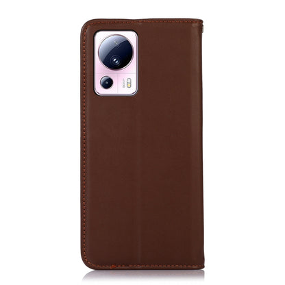 For Xiaomi 13 Lite / Civi 2 KHAZNEH Nappa Top Layer Cowhide Leather Phone Case(Brown) - 13 Lite Cases by PMC Jewellery | Online Shopping South Africa | PMC Jewellery