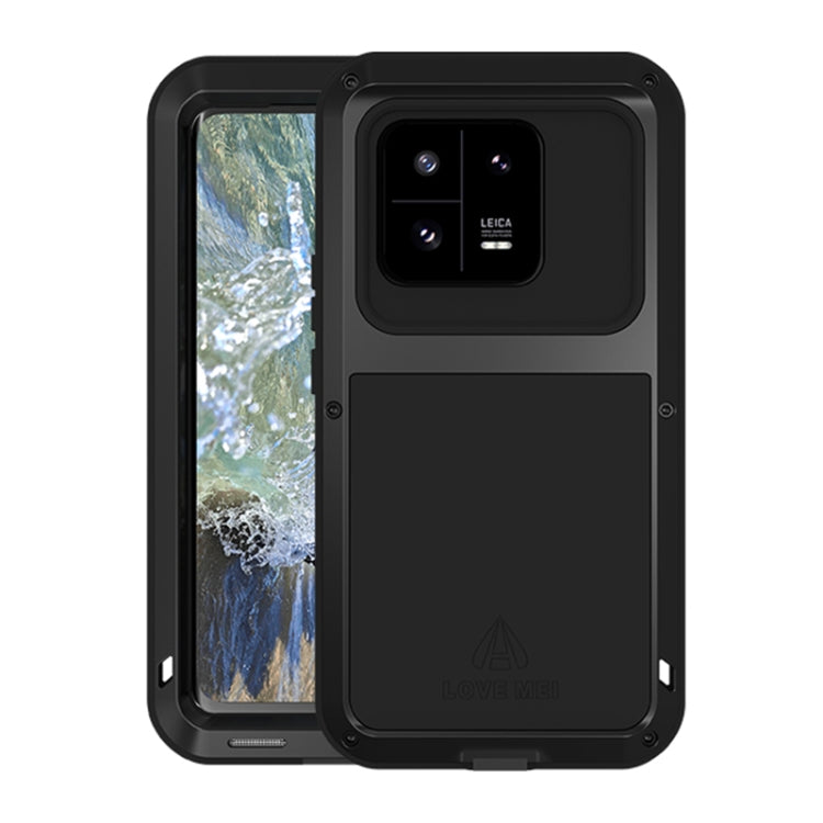 For Xiaomi 13 Pro LOVE MEI Metal Shockproof Life Waterproof Dustproof Phone Case(Black) - 13 Pro Cases by LOVE MEI | Online Shopping South Africa | PMC Jewellery