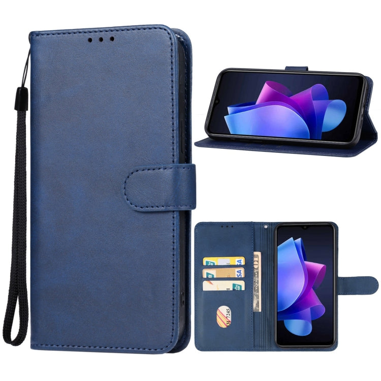 For TECNO Spark Go 2023 Leather Phone Case(Blue) - Tecno Cases by PMC Jewellery | Online Shopping South Africa | PMC Jewellery