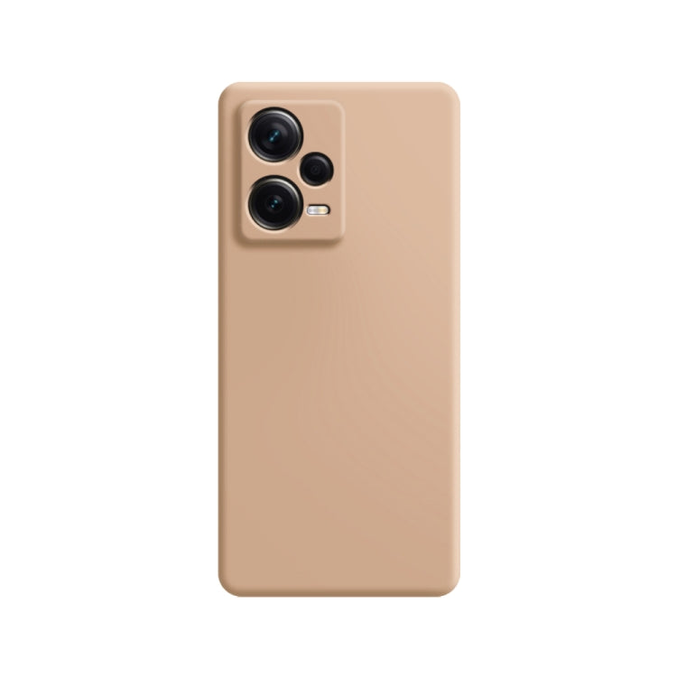 For Xiaomi Redmi Note 12 5G Global Imitation Liquid Silicone Phone Case(Apricot) - Note 12 Cases by PMC Jewellery | Online Shopping South Africa | PMC Jewellery