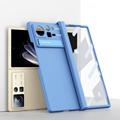 For Xiaomi Mix Fold 2 Macaron Hinge All-inclusive Folding Phone Case with Stand(Blue) - Xiaomi Cases by PMC Jewellery | Online Shopping South Africa | PMC Jewellery