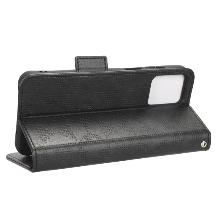 For Motorola Moto G13 / G23 4G Symmetrical Triangle Leather Phone Case(Black) - Motorola Cases by PMC TechLife | Online Shopping South Africa | PMC TechLife | Buy Now Pay Later Mobicred