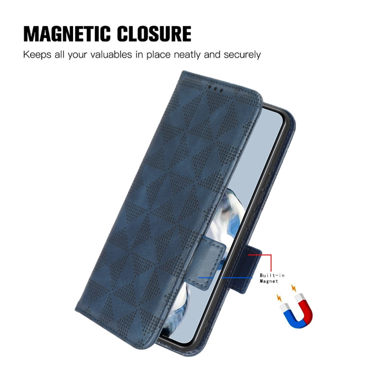 For Motorola Moto G13 / G23 4G Symmetrical Triangle Leather Phone Case(Black) - Motorola Cases by PMC TechLife | Online Shopping South Africa | PMC TechLife | Buy Now Pay Later Mobicred