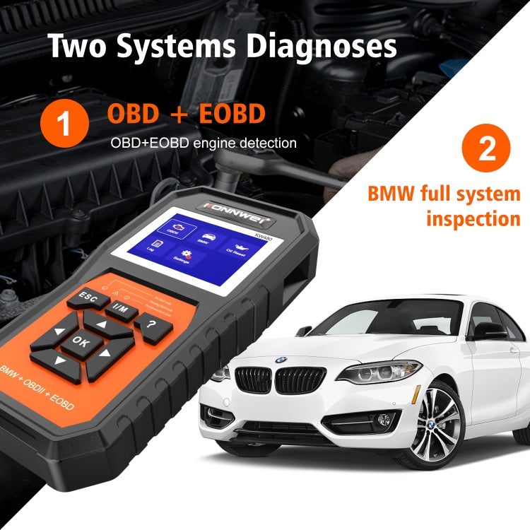 For BMW KONNWE KW480 2.8 inch Color Screen OBD2 Car Fault Detector - Code Readers & Scan Tools by KONNWEI | Online Shopping South Africa | PMC Jewellery | Buy Now Pay Later Mobicred