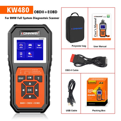 For BMW KONNWE KW480 2.8 inch Color Screen OBD2 Car Fault Detector - Code Readers & Scan Tools by KONNWEI | Online Shopping South Africa | PMC Jewellery | Buy Now Pay Later Mobicred