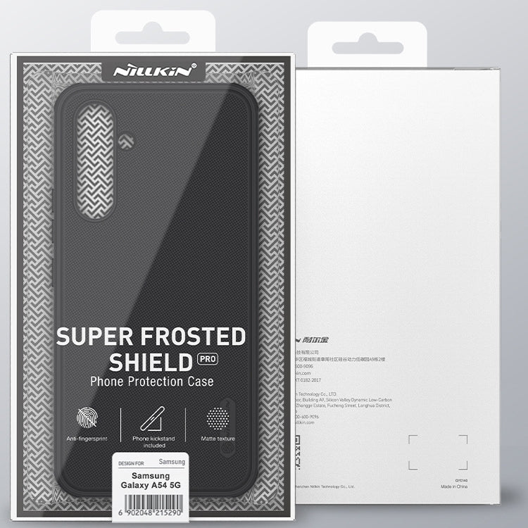 For Samsung Galaxy A54 5G NILLKIN Super Frosted Shield Pro PC + TPU Phone Case(Black) - Galaxy Phone Cases by NILLKIN | Online Shopping South Africa | PMC Jewellery | Buy Now Pay Later Mobicred