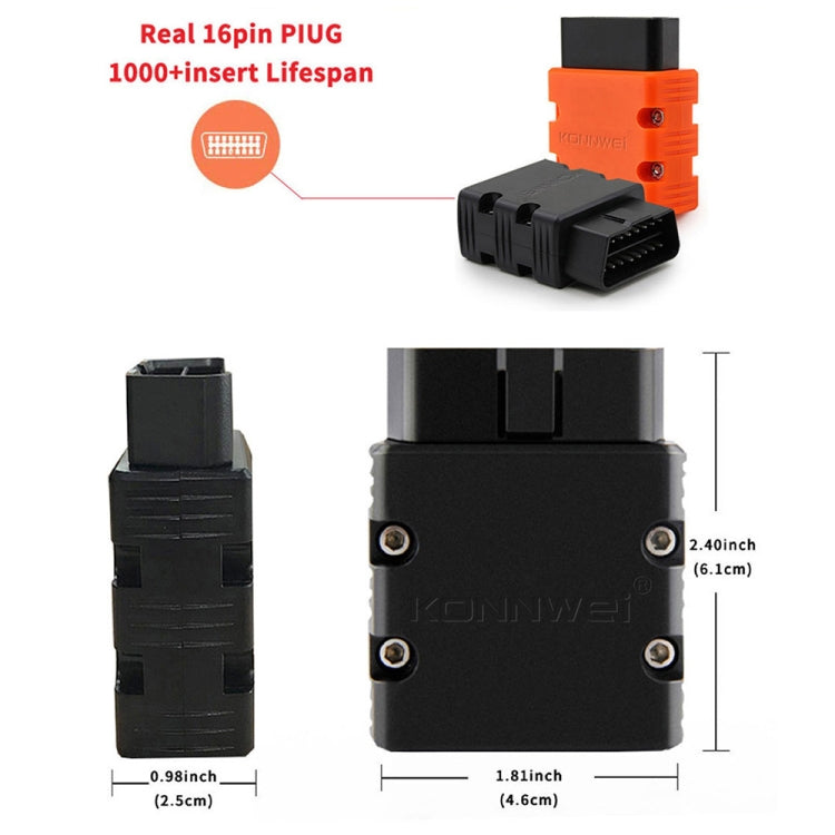 KONNWEI KW902 Bluetooth 5.0 OBD2 Car Fault Diagnostic Scan Tools Support IOS / Android(Red) - Code Readers & Scan Tools by KONNWEI | Online Shopping South Africa | PMC TechLife | Buy Now Pay Later Mobicred