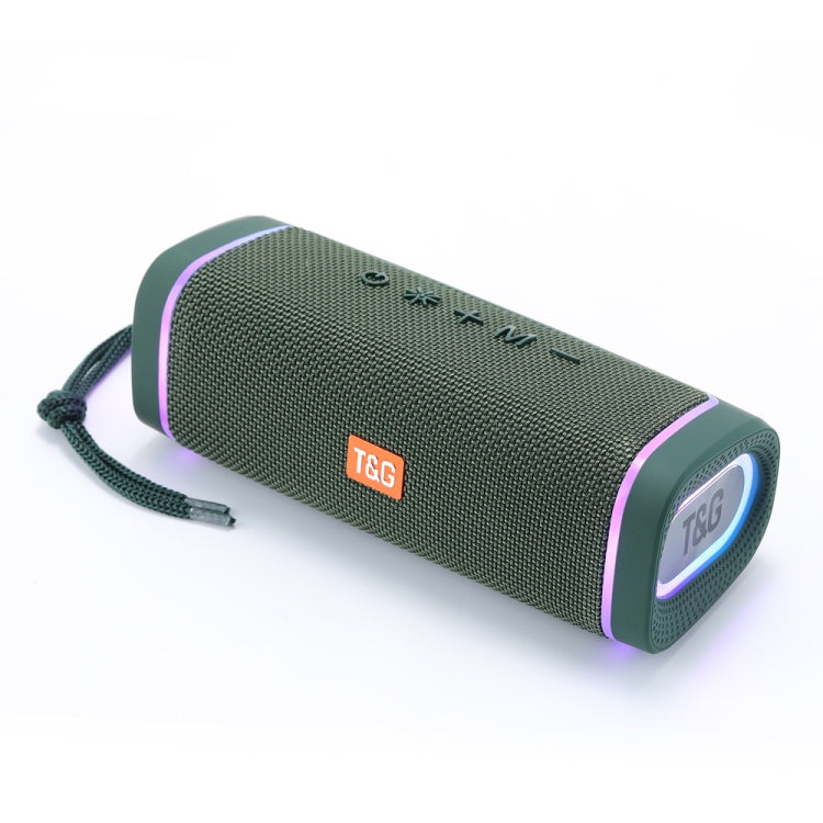 T&G TG375 Outdoor Portable LED Light RGB Wireless Bluetooth Speaker Subwoofer(Dark Green) - Desktop Speaker by T&G | Online Shopping South Africa | PMC Jewellery | Buy Now Pay Later Mobicred