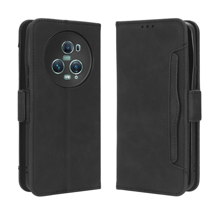 For Honor Magic5 Pro Skin Feel Calf Texture Card Slots Leather Phone Case(Black) - Honor Cases by PMC Jewellery | Online Shopping South Africa | PMC Jewellery