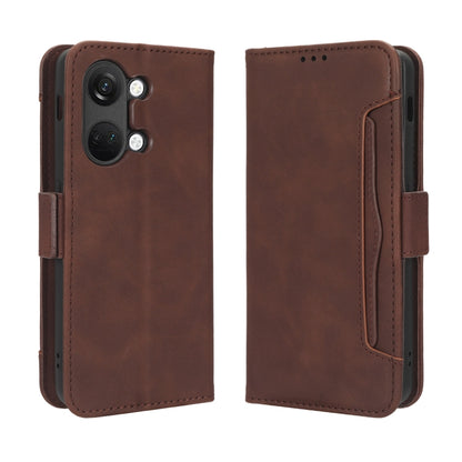 For OnePlus Ace 2V Skin Feel Calf Texture Card Slots Leather Phone Case(Brown) - OnePlus Cases by PMC Jewellery | Online Shopping South Africa | PMC Jewellery