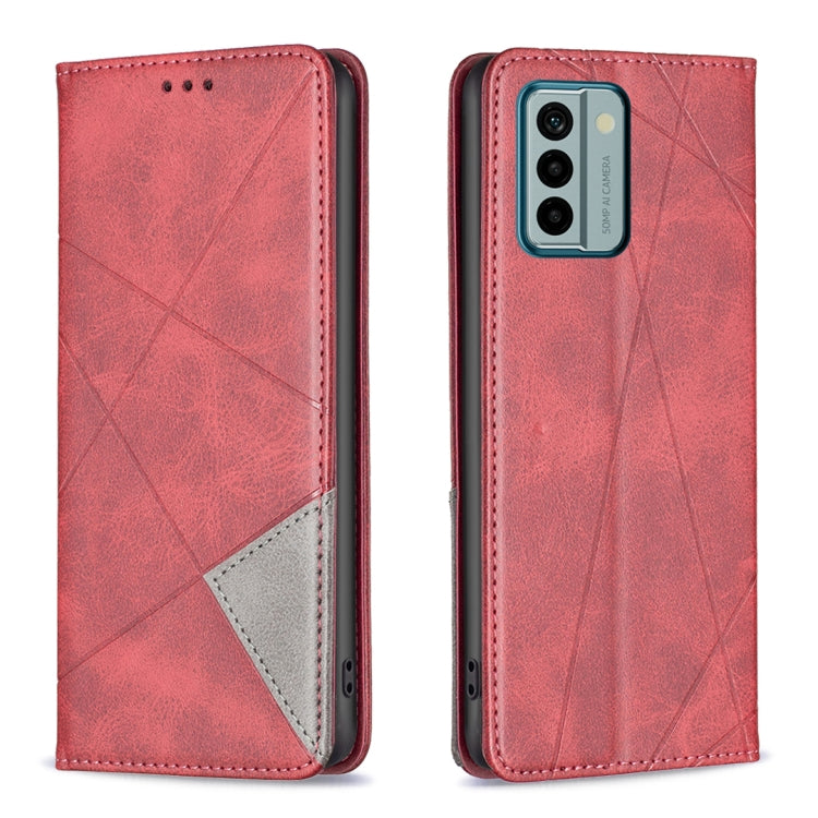 For Nokia G22 Prismatic Invisible Magnetic Leather Phone Case(Red) - Nokia Cases by PMC Jewellery | Online Shopping South Africa | PMC Jewellery