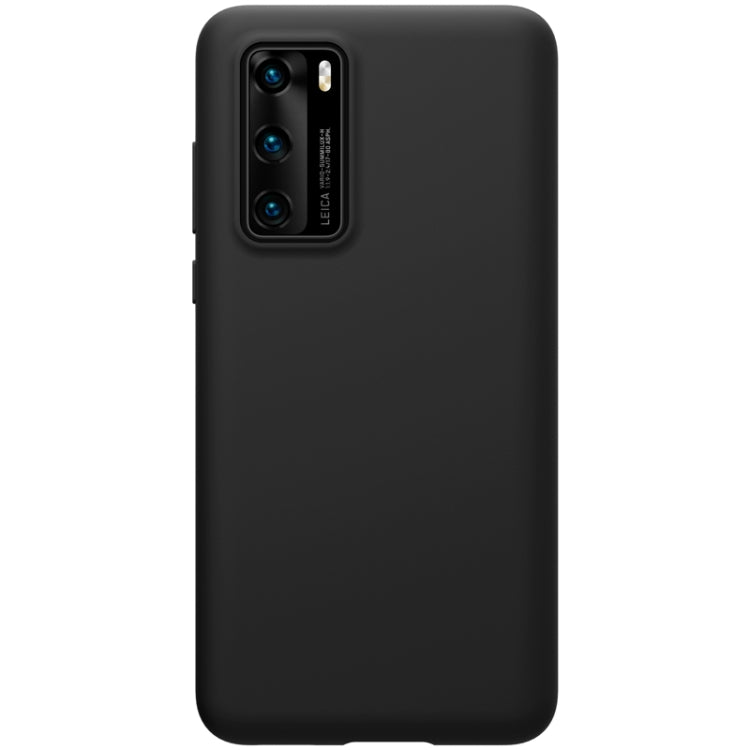 For Huawei P40 NILLKIN Feeling Series Shockproof Liquid Silicone Protective Case(Black) - Huawei Cases by NILLKIN | Online Shopping South Africa | PMC Jewellery