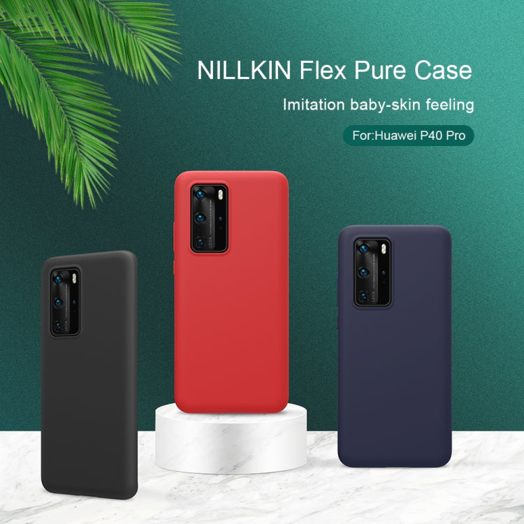 For Huawei P40 Pro NILLKIN Feeling Series Shockproof Liquid Silicone Protective Case(Blue) - Huawei Cases by NILLKIN | Online Shopping South Africa | PMC Jewellery